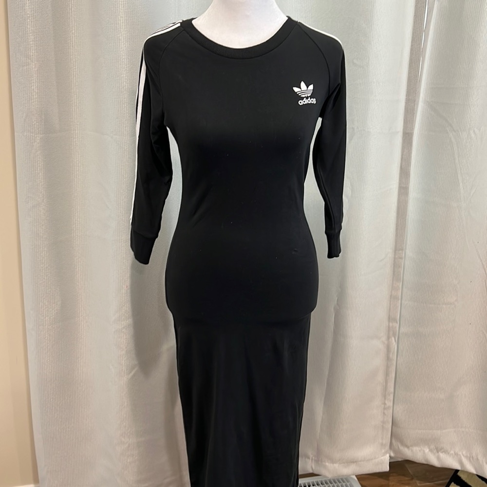 Adidas 3 stripe midi dress
